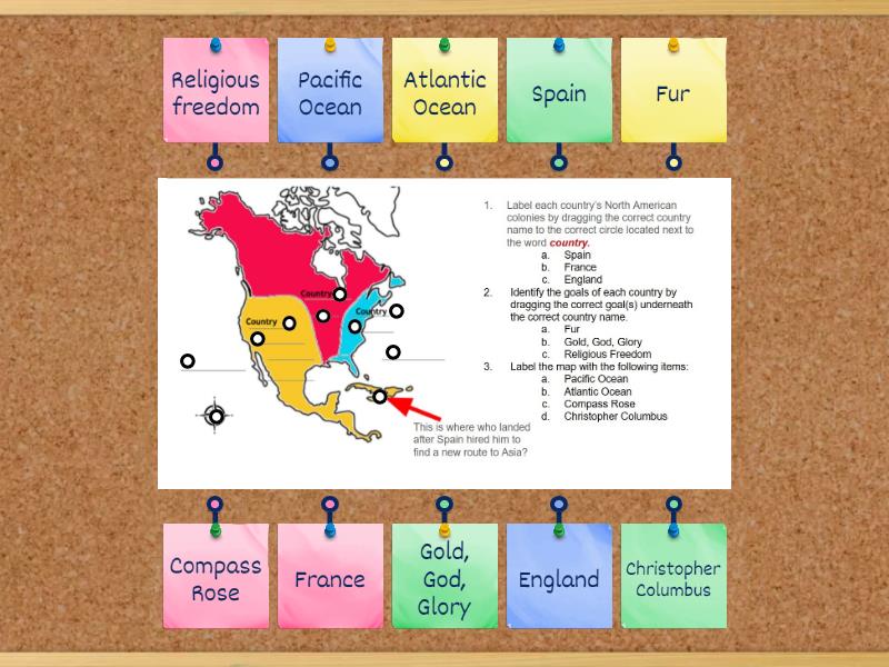 7.21(A) Big 3 Map - Labelled diagram
