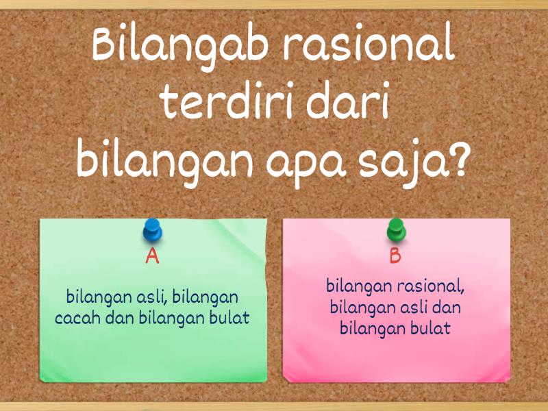 Soal Latihan Bilangan Rasional - Quiz