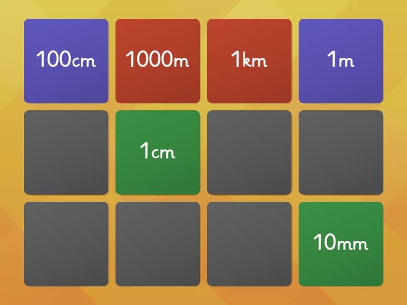 MM CM M KM - Matching pairs