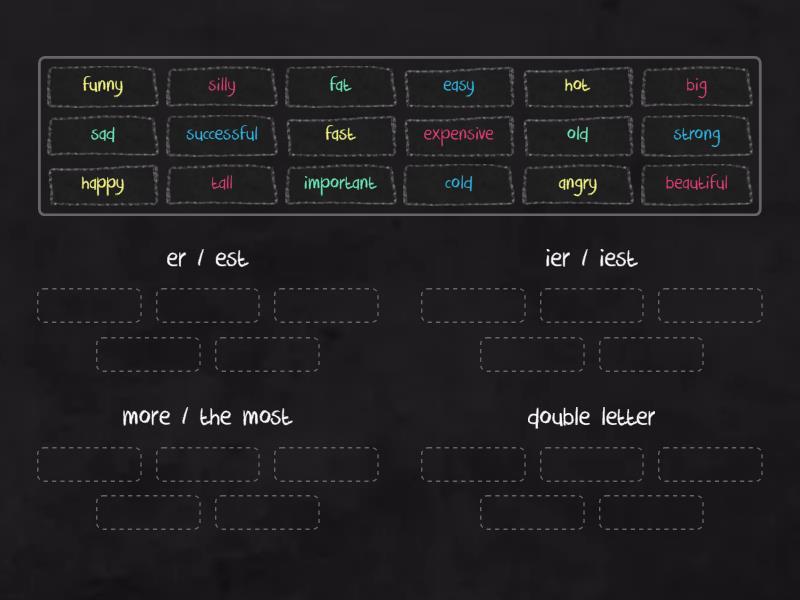 comparative and superlative - Group sort