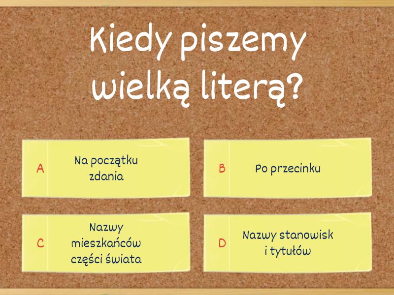 Zasady Ortograficzne - Test