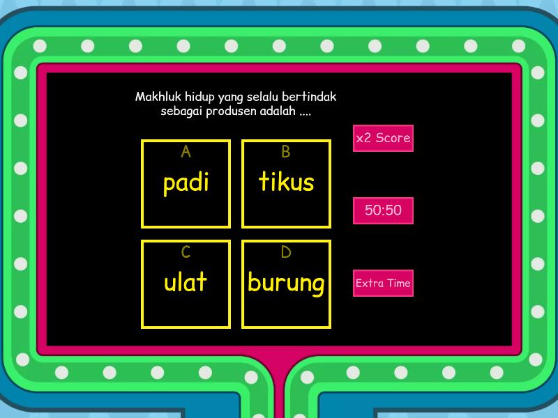 Kuis Interaktif IPAS Kelas 5 Rantai Makanan - Gameshow quiz