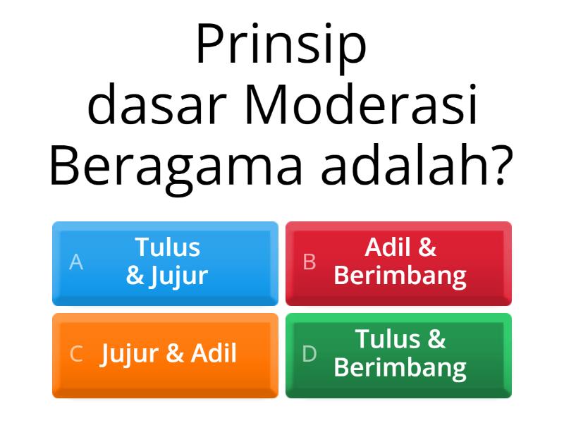 8 SOAL MODERASI BERAGAMA - Quiz