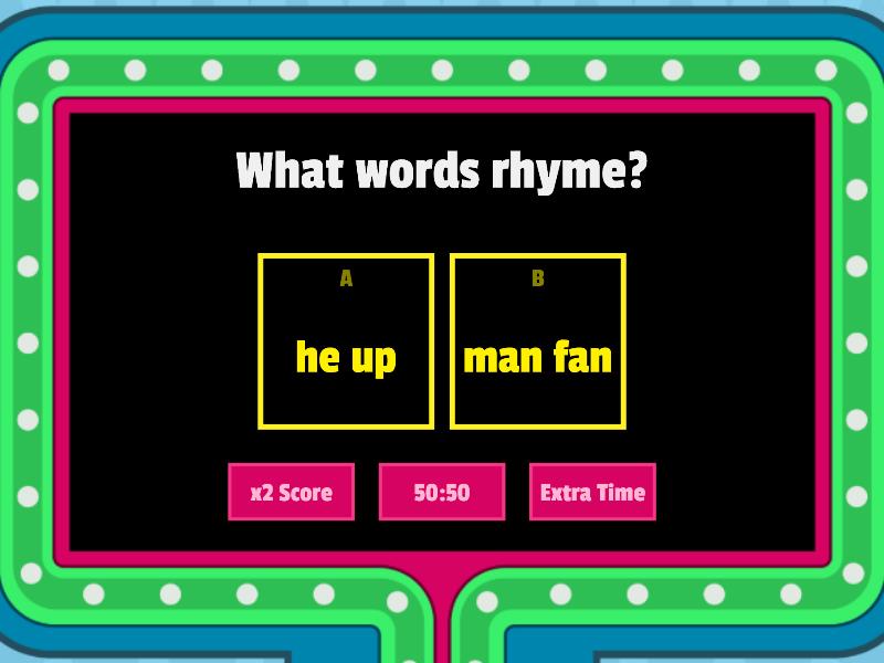 What Words Rhyme Gameshow Quiz