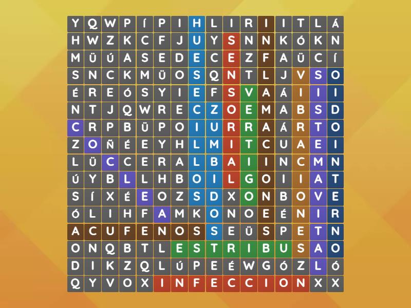 Sopa de letras Oido - Wordsearch