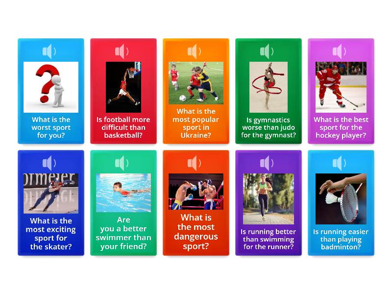 Sports Speaking Flip Tiles