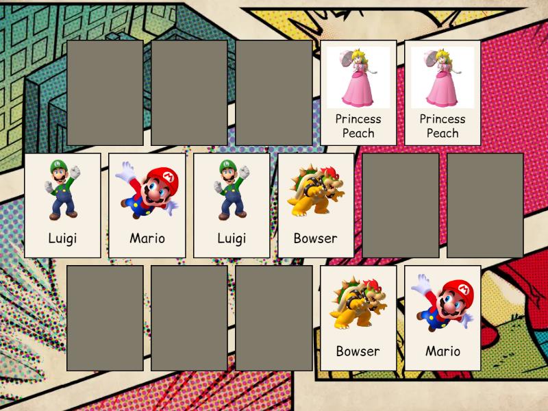 Mario's characters - Matching pairs
