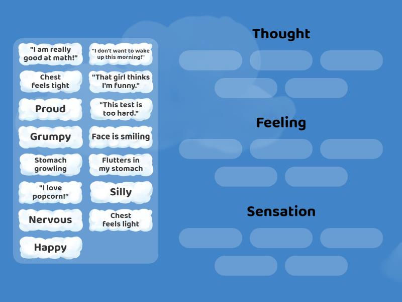 Thoughts And Feelings Sort Group Sort