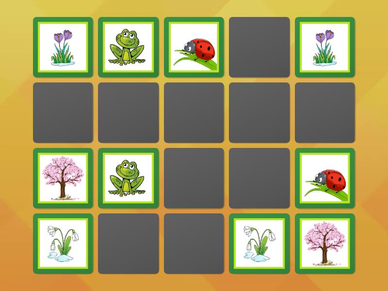 Wiosenne Memory Matching Pairs