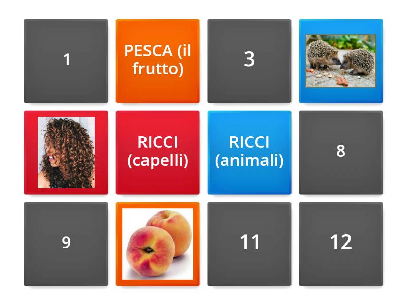 SCOPRIAMO GLI OMONIMI - Matching pairs