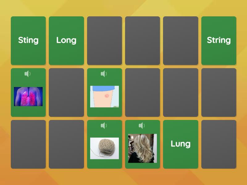 Phonics Ng Matching Pairs