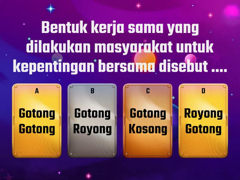 Soal Quis Pancasila Gotong Royong - Quiz