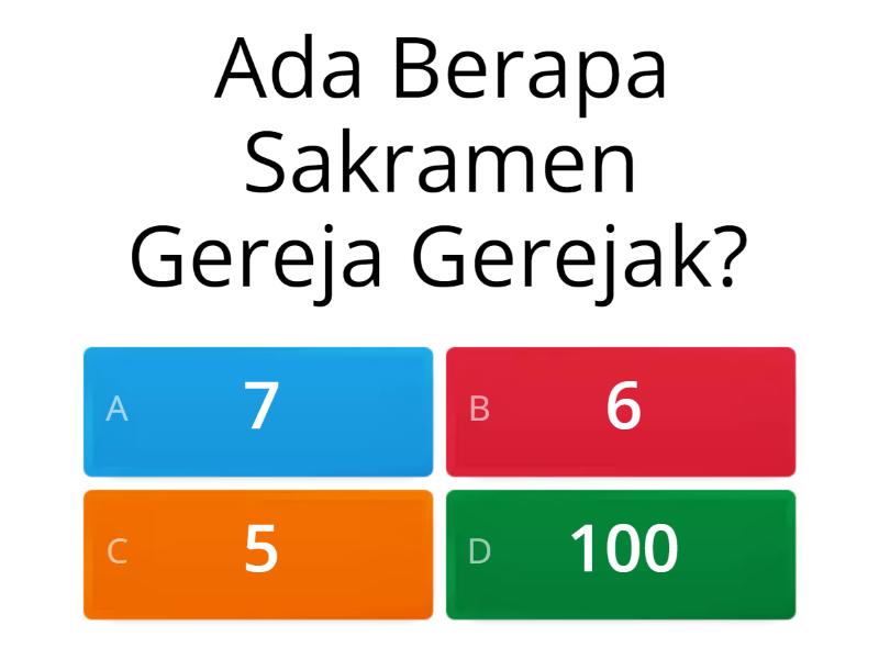 Gereja Sebagai Sakramen - Quiz