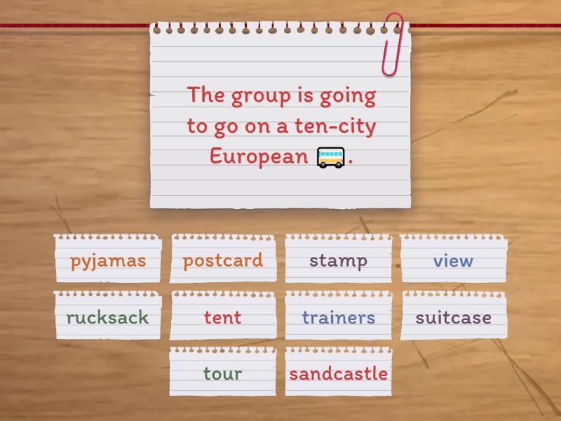 Power Up 3 Unit 9 - On holiday - Find the match