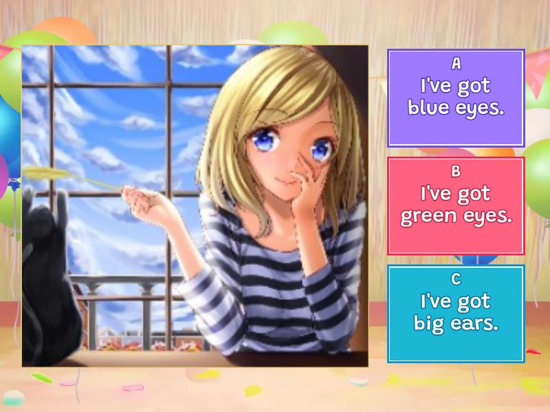 Spotlight 2, 12a - She's got blue eyes. - Quiz