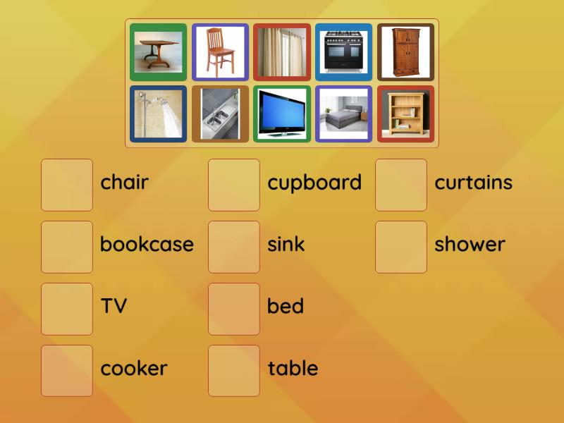 4. Unit 8: Furniture - Une las parejas