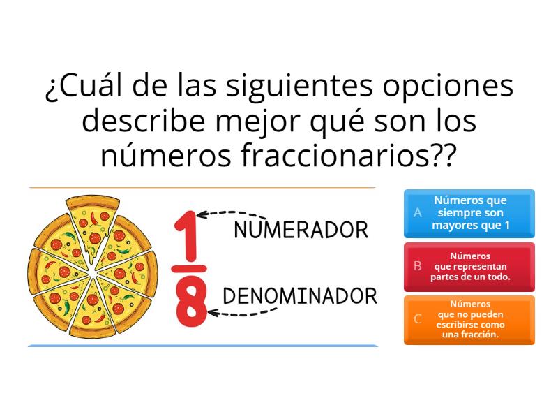 Números fraccionarios - Quiz