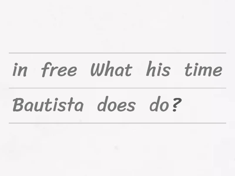Simple present questions word order unjumble