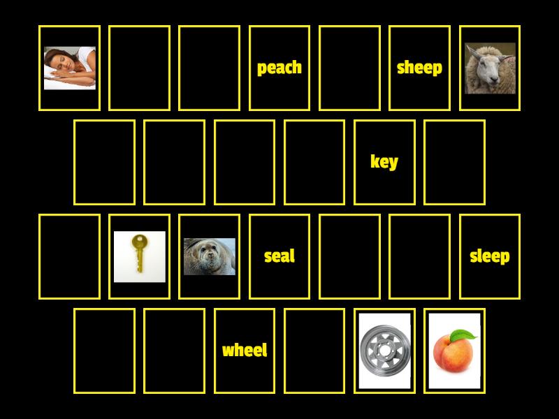 # 2 ee, ea, ey, & ie - Matching pairs
