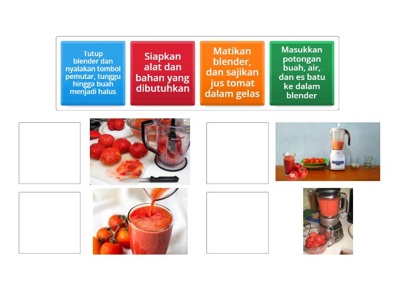 Langkah langkah membuat jus tomat - Match up