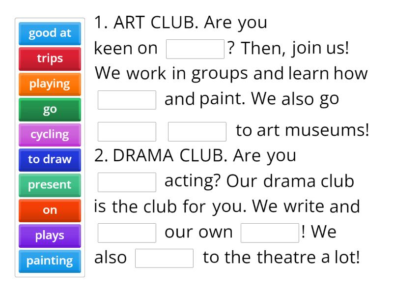 Spotlight 6 Module 6a Text - Complete the sentence