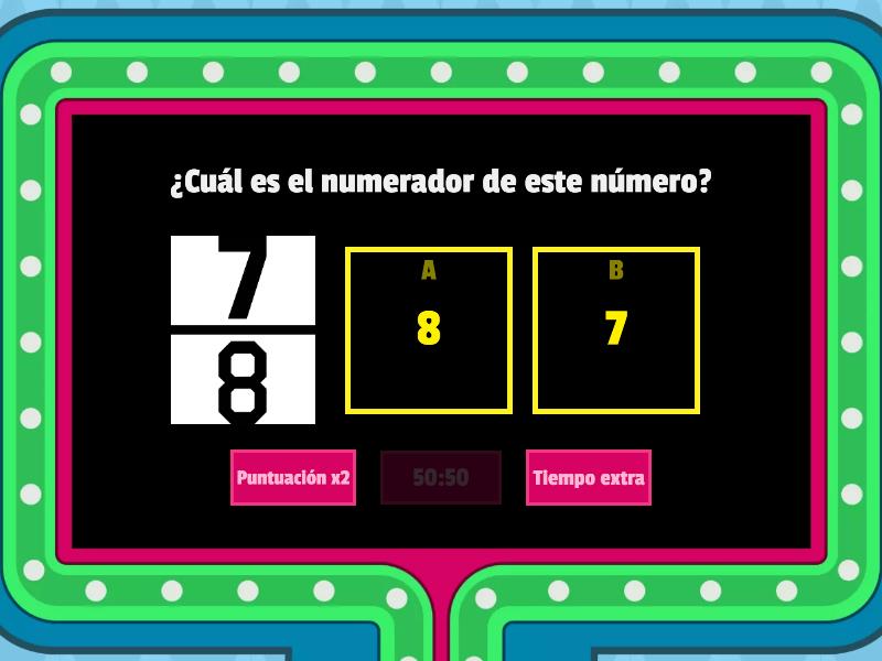 Fracciones Equivalentes - Gameshow Quiz