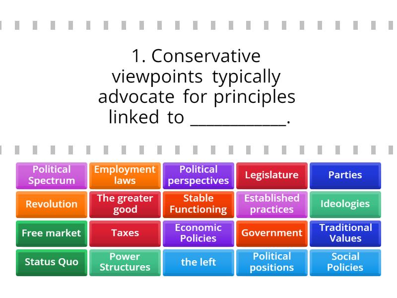 Political terms - Find the match