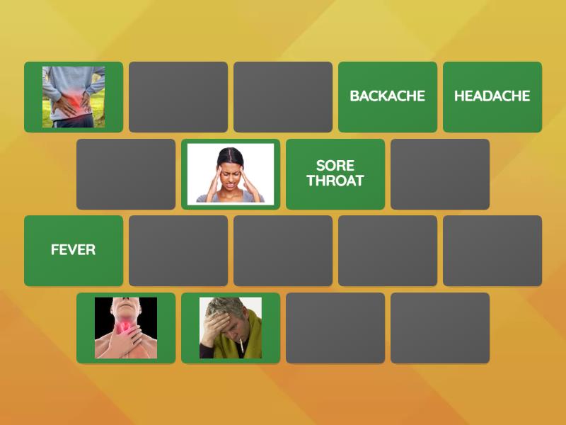 HEALTH PROBLEMS - Matching pairs