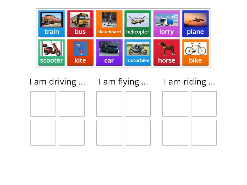 Drive/ Ride/ Fly - Group sort