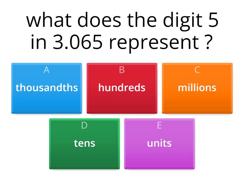 Maths quiz