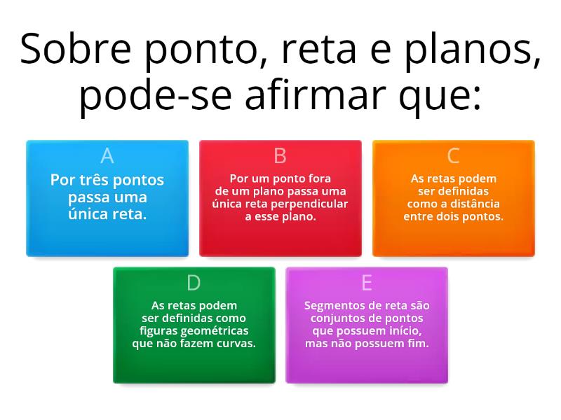 Ponto, Reta E Plano - Quiz