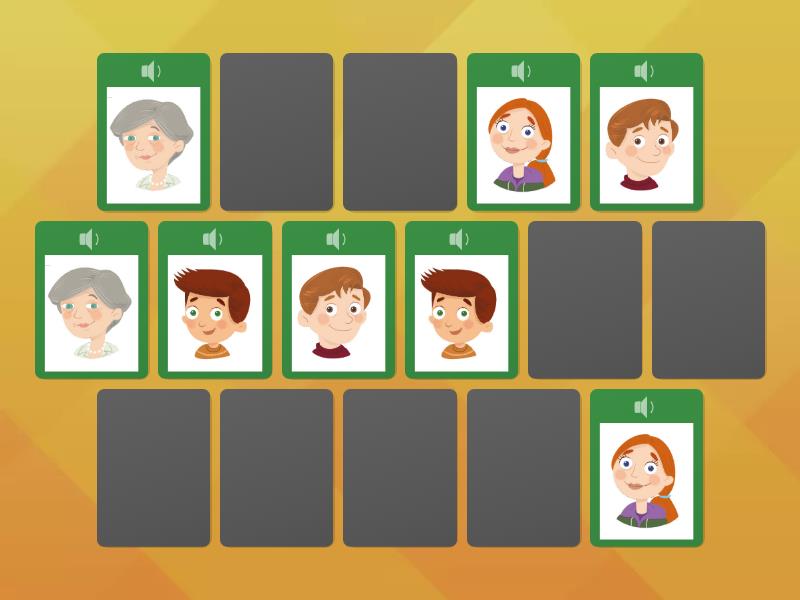 Academy Stars Starter. Unit 7. My family. matching - Matching pairs