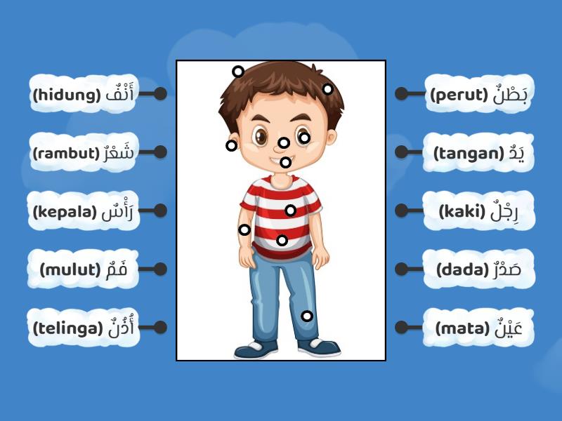 Bahasa Arab (Anggota badan) - Labelled diagram