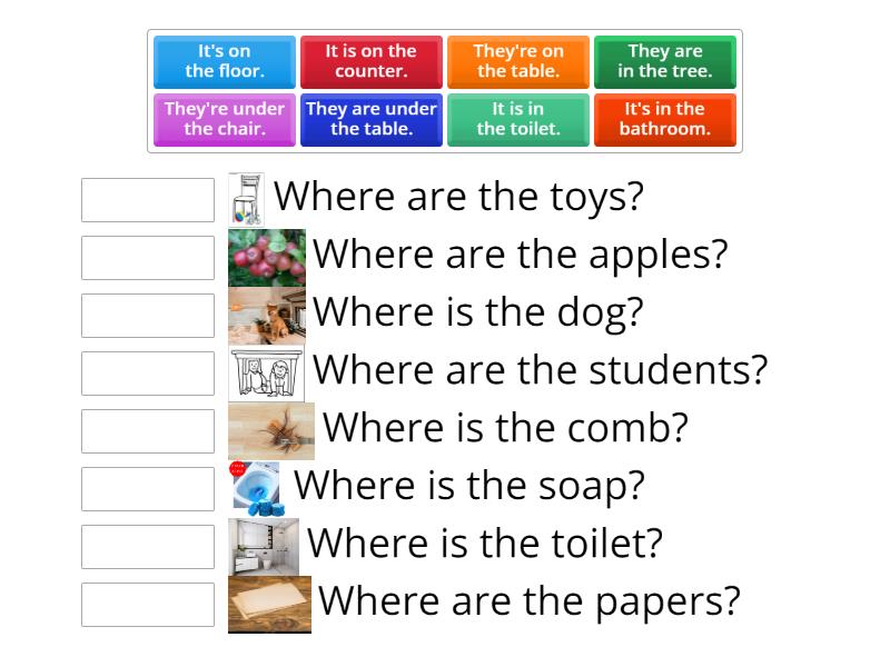 Hangout 2 - Unit 5 - Prepositions - Match up