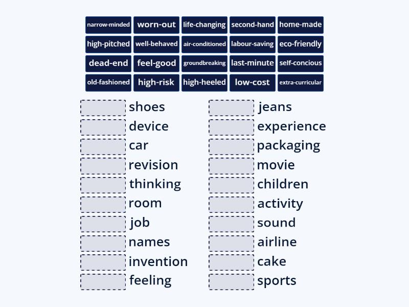 EF Adv Compound adjectives - Match up