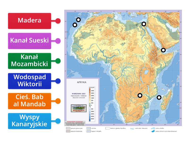 Mapa Afryki Geografia Kl