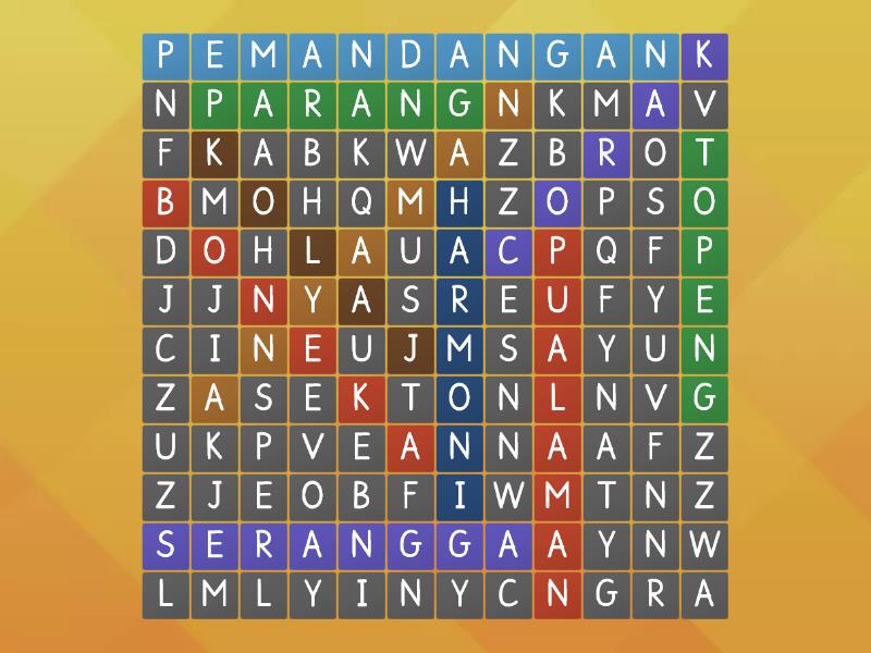 Kesenian Tahun 3 - Wordsearch