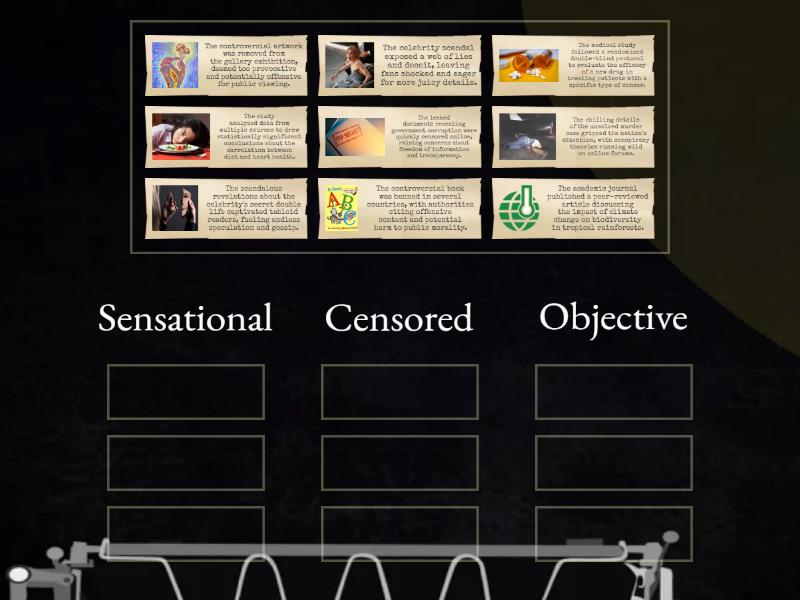 Adjectives to describe the media - Group sort