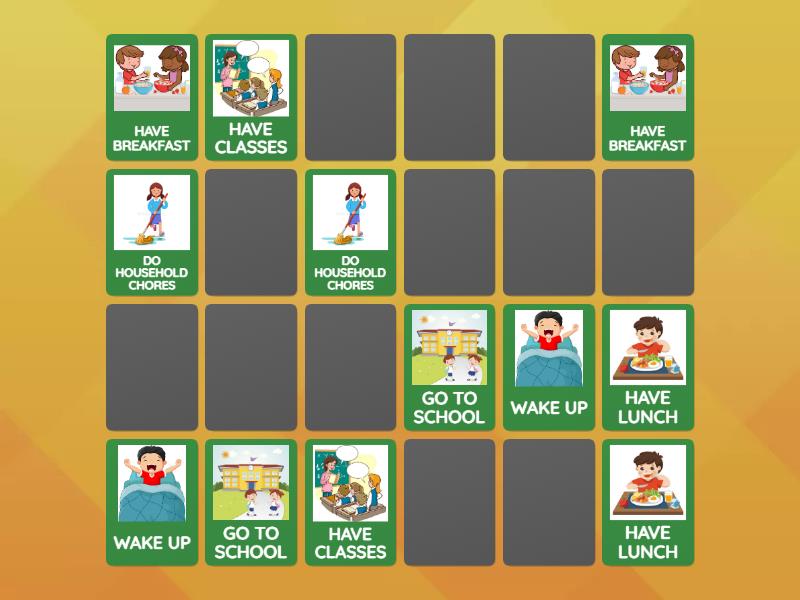 ROUTINE ACTIVITIES - Matching pairs