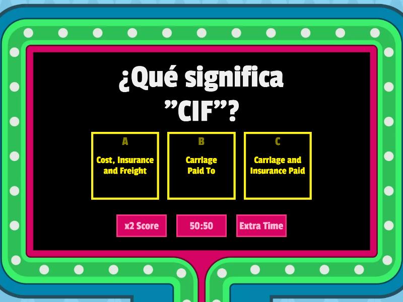 Incoterms - Gameshow quiz