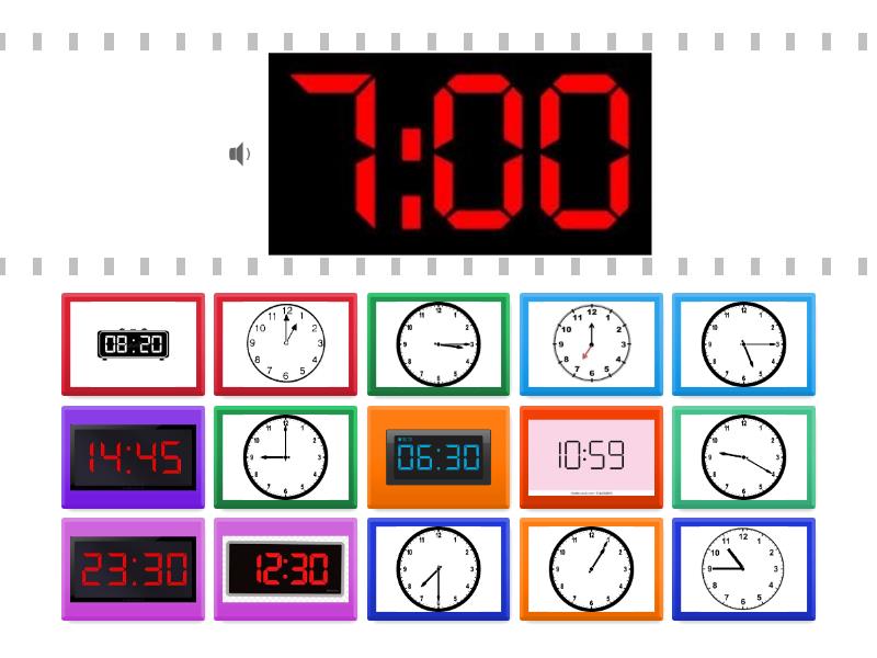 Match the clocks - Find the match