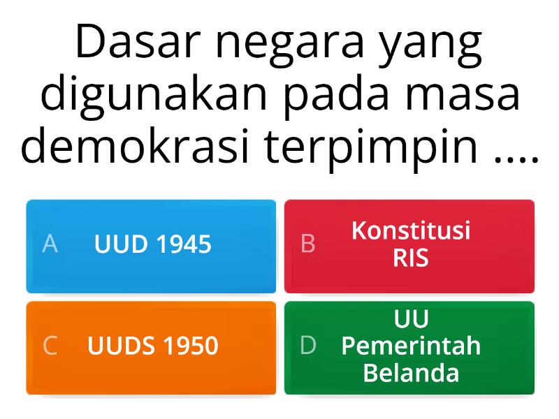 Masa Demokrasi Terpimpin (1959-1965) - Kuis