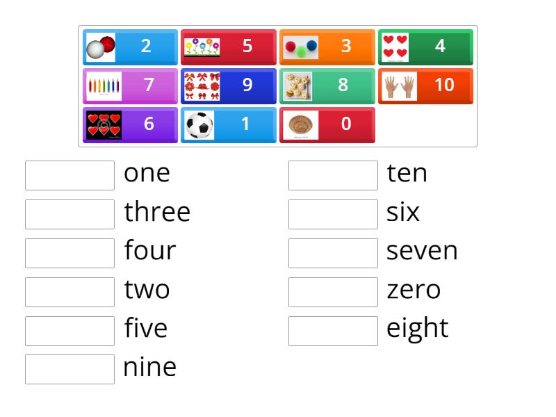 number names - Match up