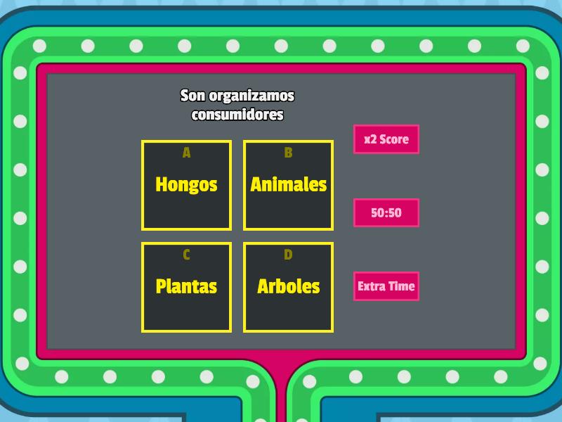 Copia De Cadena Alimenticia - Gameshow Quiz