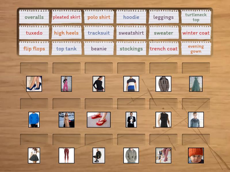LE5A Ch.3 Clothes and Accessories - Match up