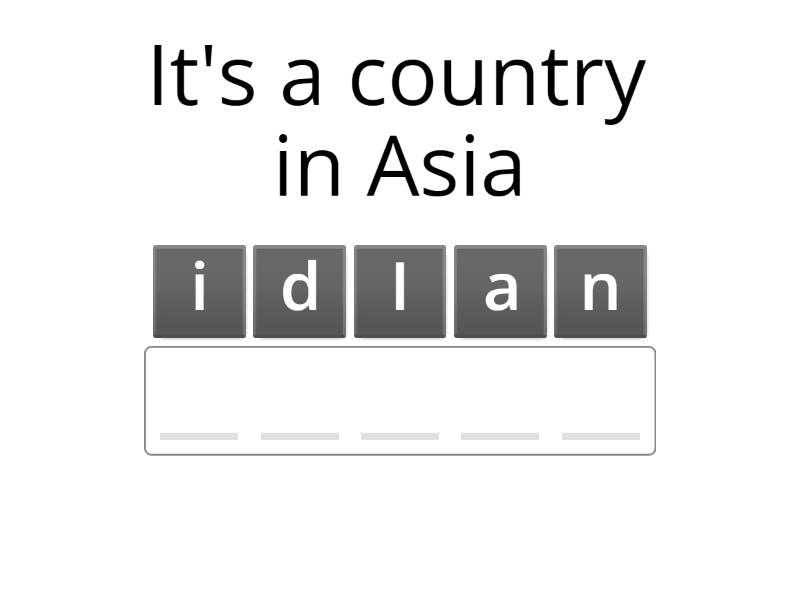 Guess the Country - Anagram