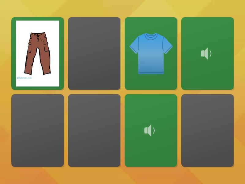 Super Safari 1 Unit 8 My clothes - Matching pairs