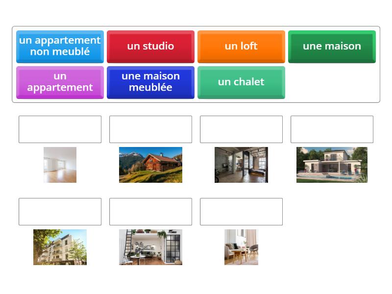 Les types de logements - Match up