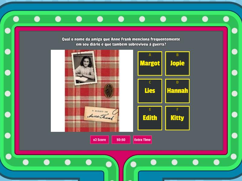 O diário de Anne Frank Concurso de preguntas