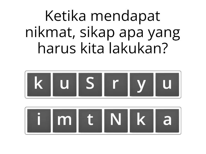 Ayo Susunlah Kata-kata Berikut Menjadi Kata Yang Benar! - إعادة ترتيب ...